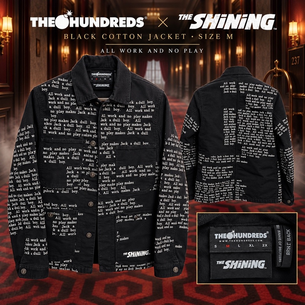 The Hundreds x The Shining All Work And No Play Black Cotton Jacket Mens Medium
